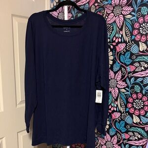Torrid Navy Long Sleeve Top